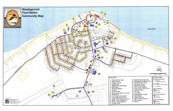 Waskaganish community map